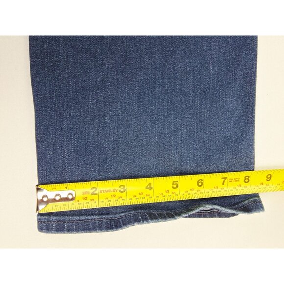 7 For All Mankind Jen 7 Size 6 Womens 31" Inseam Slim Bootcut Blue Denim Jeans - Picture 4 of 12